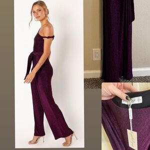 Petal & Pup Shimmery Plum Jumpsuit